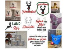 Stickserie - Hirsch Sprüche Klorollenverstecker